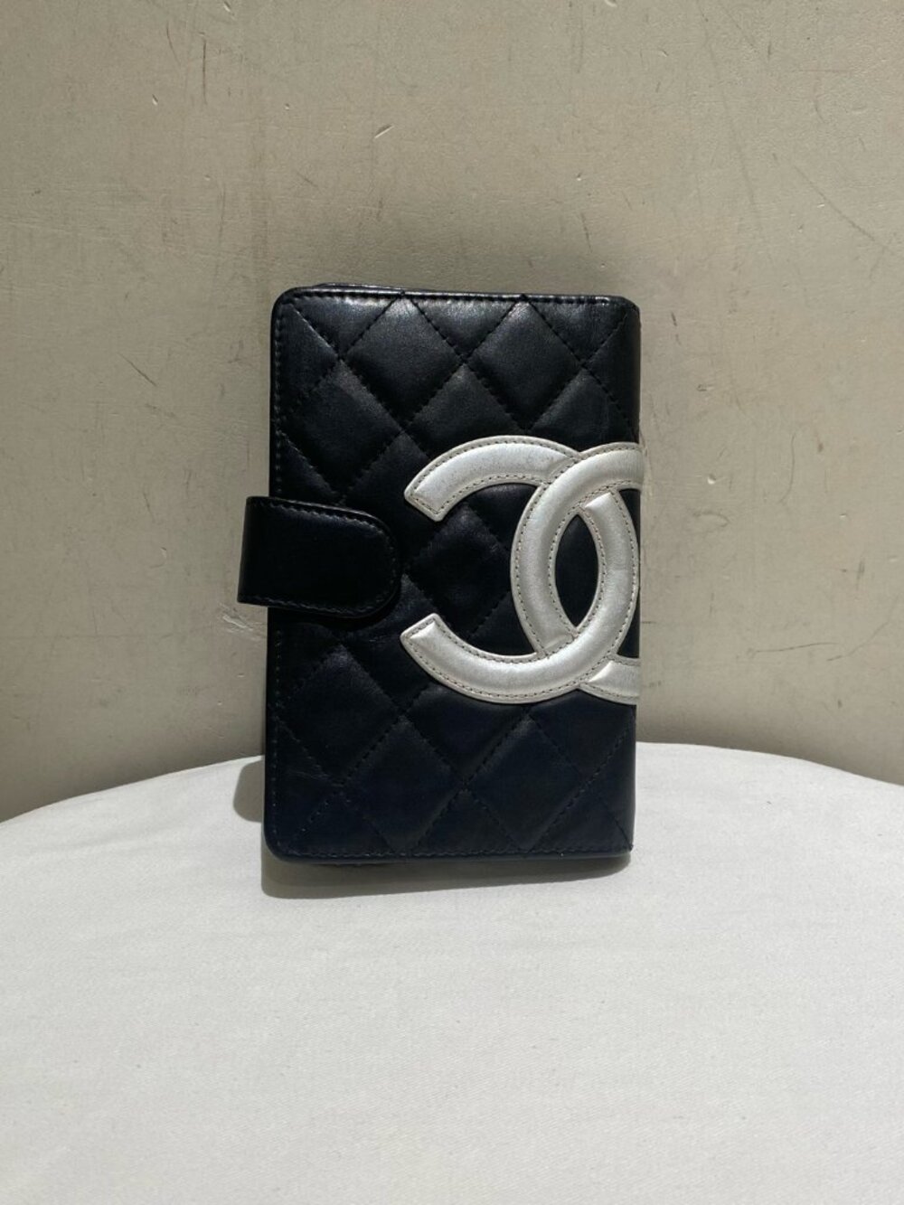 Chanel Cambon Black Quilted Calfskin Wallet Card Holder